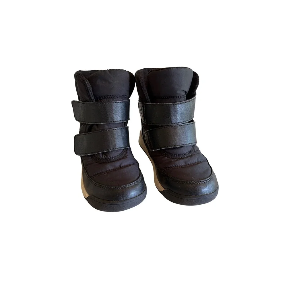 Sorel Snow Boots Black Whitney II Strap Waterproof Insulated NC3919-010 Kids 11